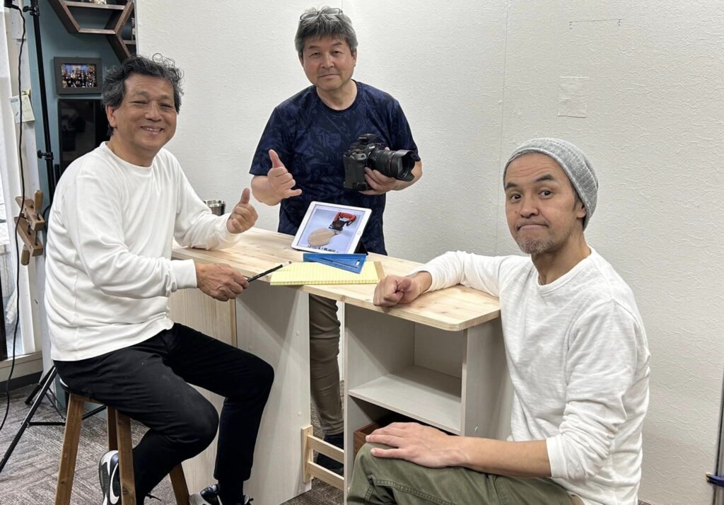 ハウツー撮影、カラーボックスでカウンターテーブル作っています、山田芳照,DIY講師,DIY番組講師