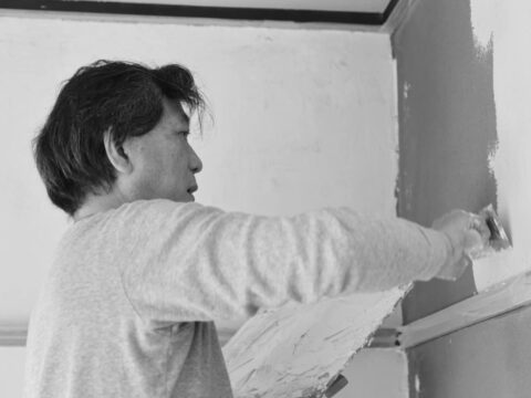 山田芳照 yamada yoshiteru DIY DIY本の撮影、漆喰塗り編です