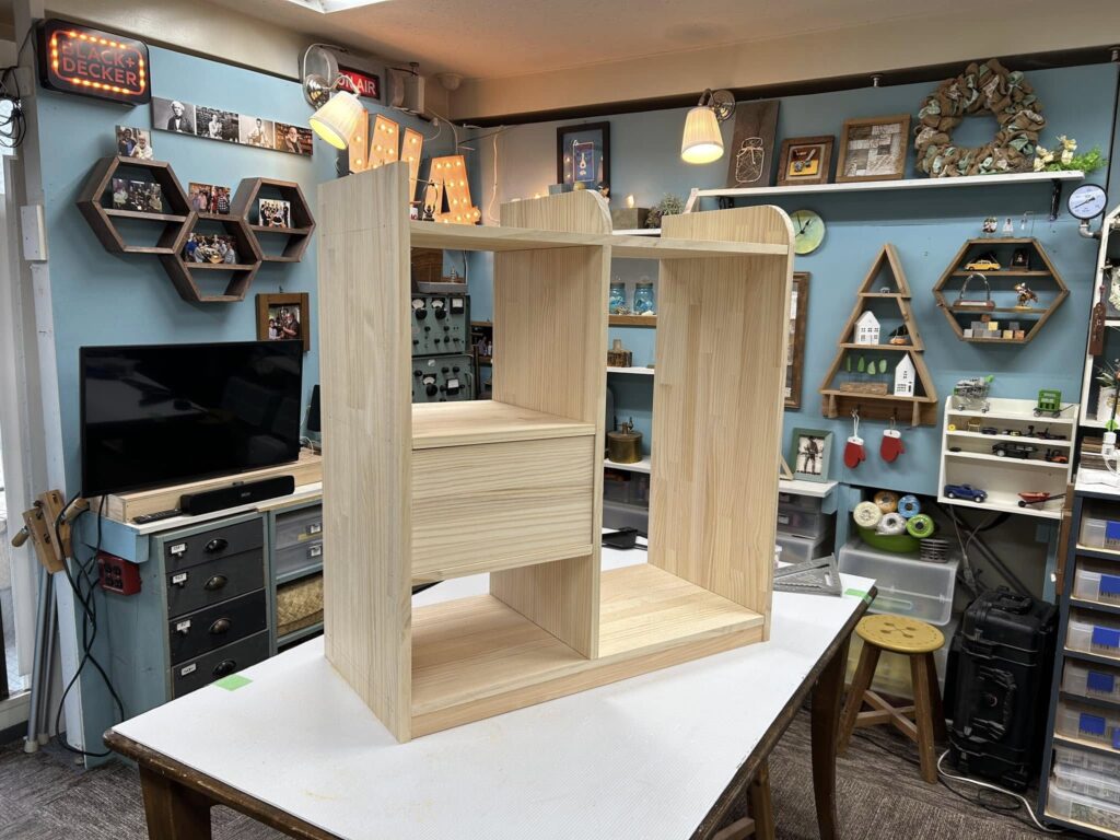 広報誌撮影用に作品を試作中