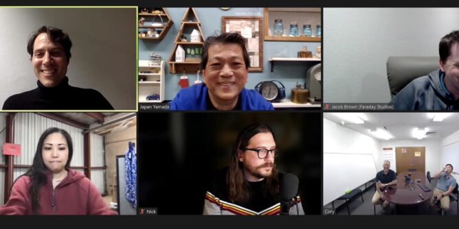 山田芳照 yamada yoshiteru DIY 早朝ミーティングはいつものサイエンスメンバー