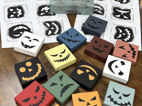 ワークショップの準備中、ハロウィンバージョンです