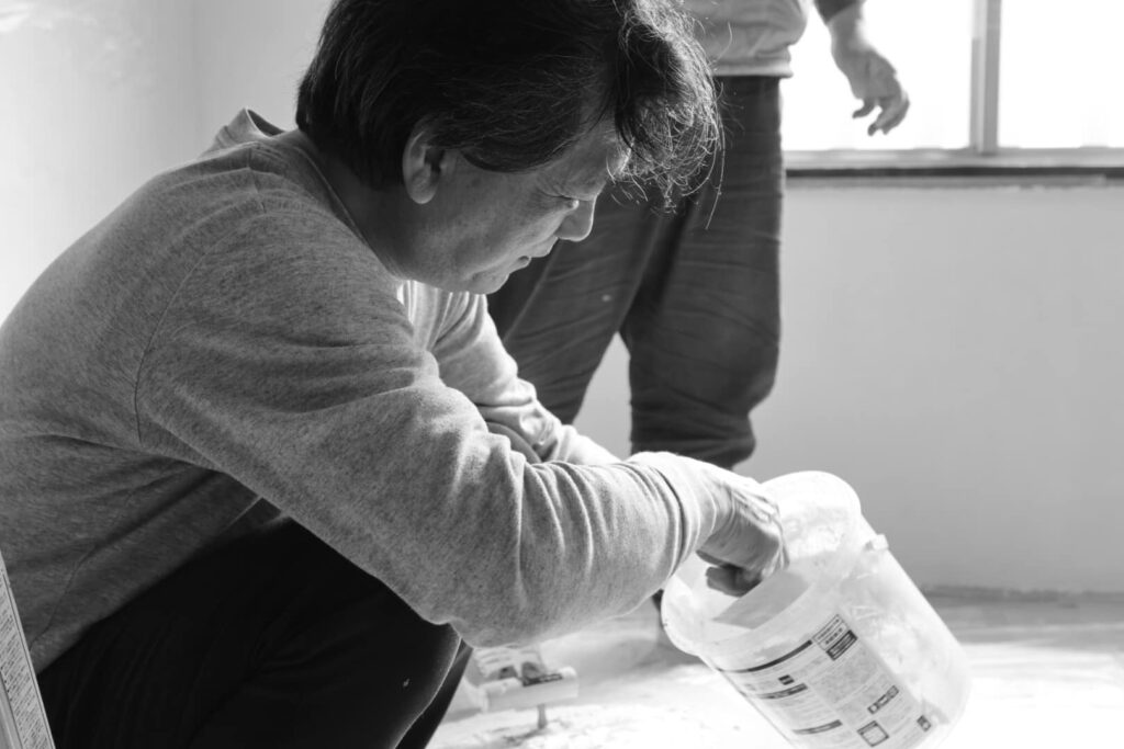 山田芳照 yamada yoshiteru DIY DIY本の撮影、漆喰塗り編です