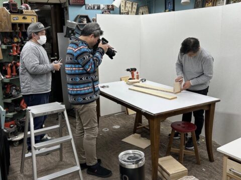 DIY本の撮影、洗面化粧台の作り方ですDIY本の撮影、洗面化粧台の作り方です