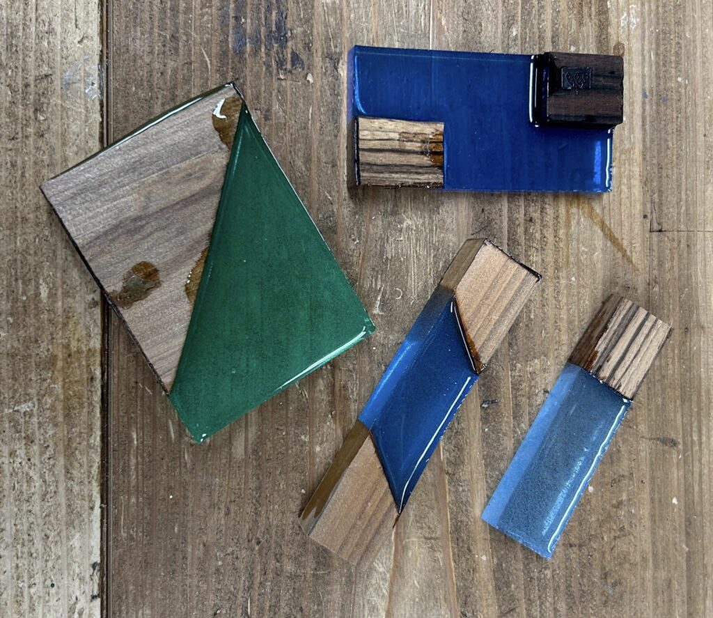 ウッドレジンに挑戦、レジンは2液混合タイプを使います