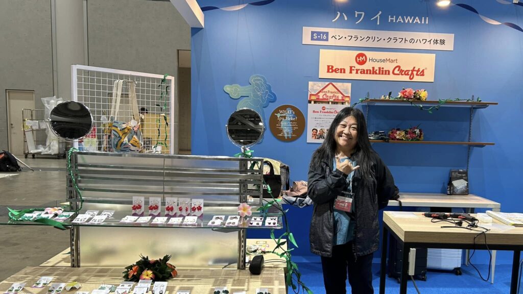 日本ホビーショー準備完了！　とよた真帆さんの展示ブース