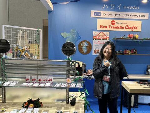 日本ホビーショー準備完了！　とよた真帆さんの展示ブース