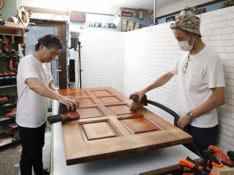 山田芳照 yamada yoshiteru DIY ホームセンター向けのHowto撮影中