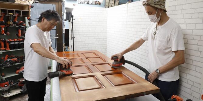 山田芳照 yamada yoshiteru DIY ホームセンター向けのHowto撮影中