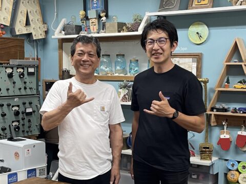 山田芳照 yamada yoshiteru DIY 関西から出張中の友人とよもやま話中