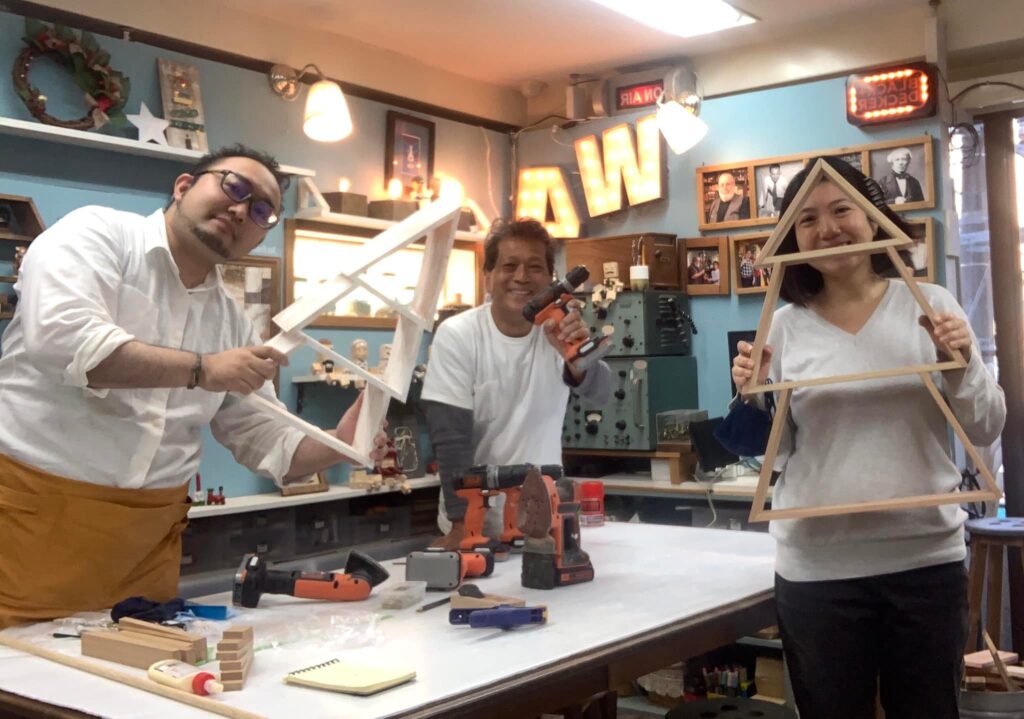 大人のDIY教室開催中、今年はお家クリスマス 山田芳照 yamada yoshiteru DIY