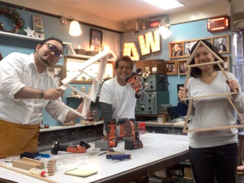 大人のDIY教室開催中、今年はお家クリスマス 山田芳照 yamada yoshiteru DIY