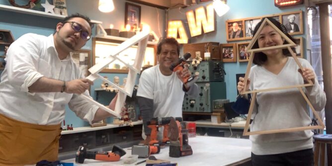 大人のDIY教室開催中、今年はお家クリスマス 山田芳照 yamada yoshiteru DIY