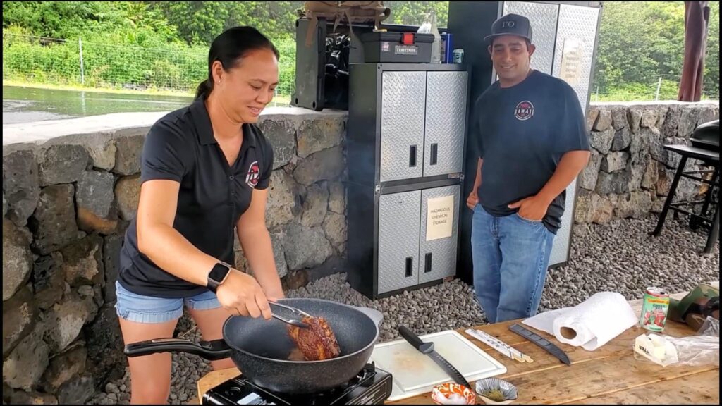 Hawaii島の牧草で育った牛肉のステーキ