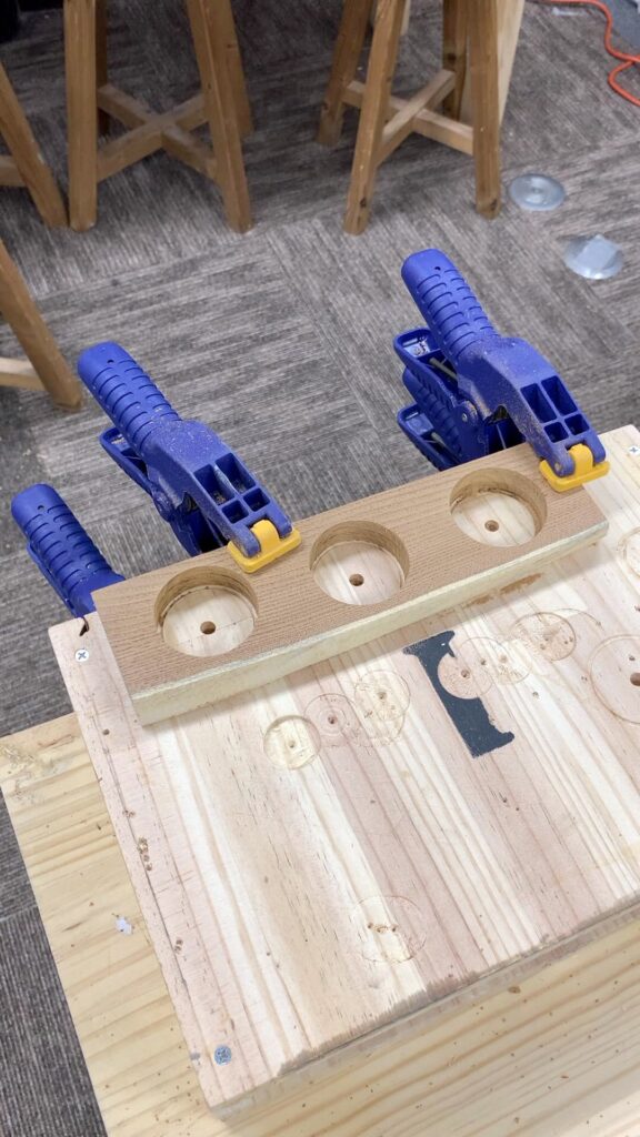 端材でキャンドルホルダー作り