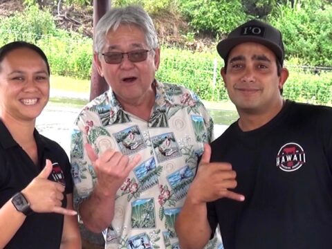 Hawaii島の牧草で育った牛肉のステーキ