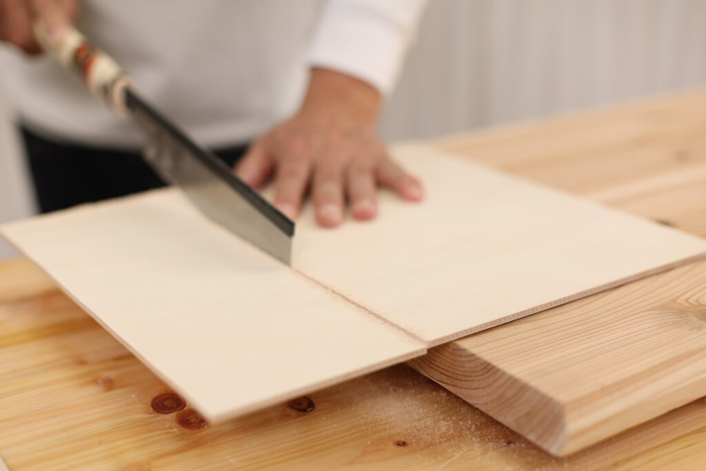 シェブロン柄カフェトレイの作り方