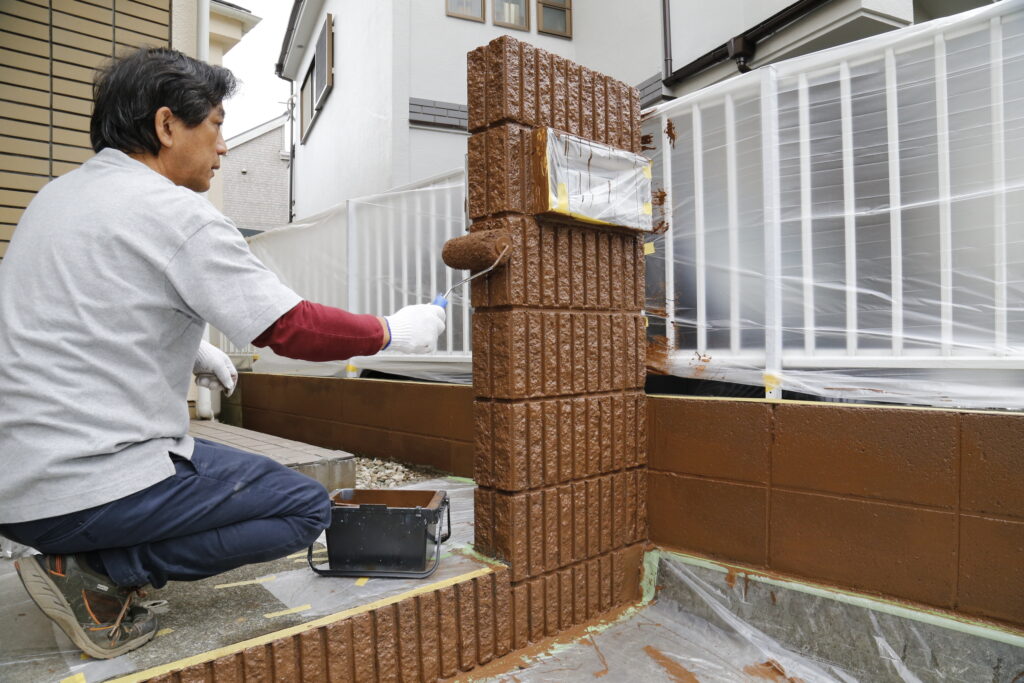 ブロック塀の塗装