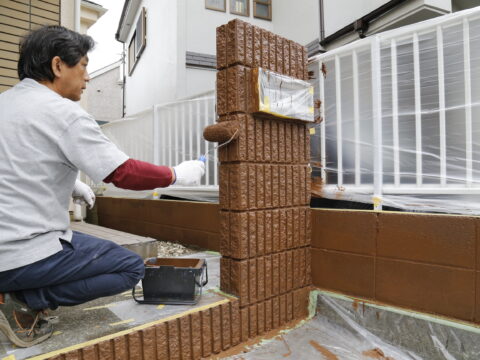 ブロック塀の塗装