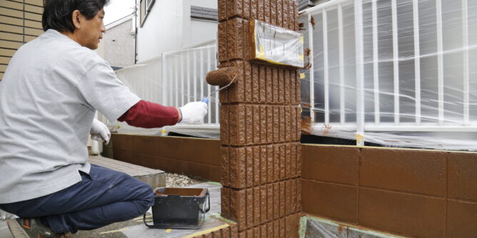 ブロック塀の塗装
