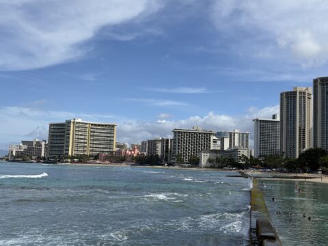 Kuhio Beach Parkの朝