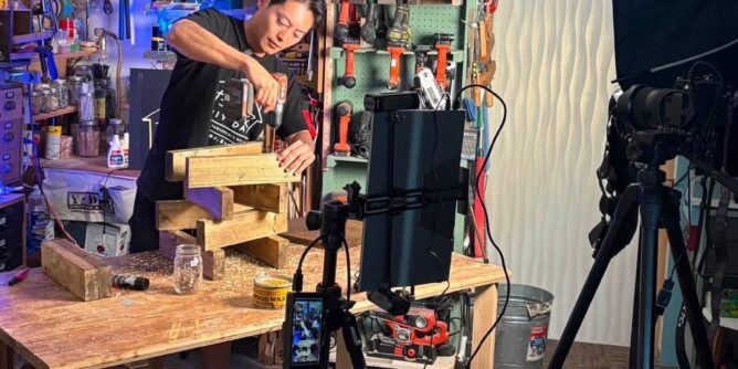 だいちん家の撮影中｜山口大地さんと工房でDIYトーク