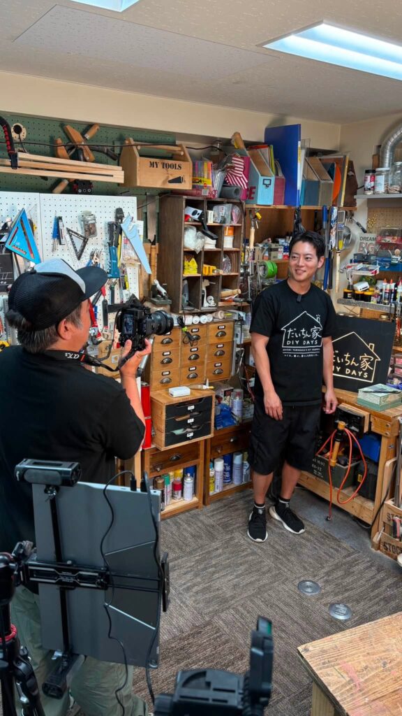 だいちん家の撮影中｜山口大地さんと工房でDIYトーク