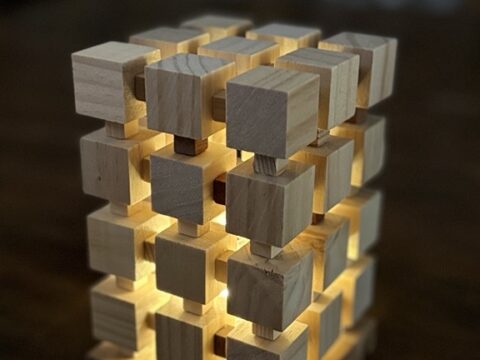 木のブロックで作る手作りランプ|温かみのあるDIY照明キット